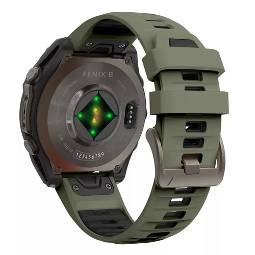 Garmin Quatix 8 - 51mm Sport Strap with Buckle (Olive Green/Black)