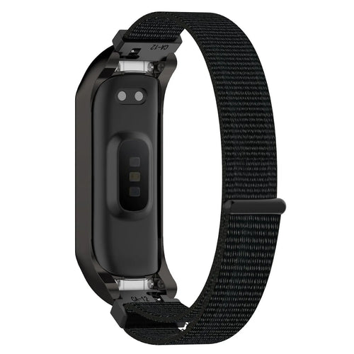 Nylon Strap, black, on a watch, 3/4 rear view