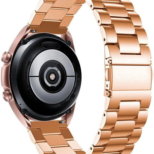 Steel Strap, rose gold, on a watch, 3/4 rear view