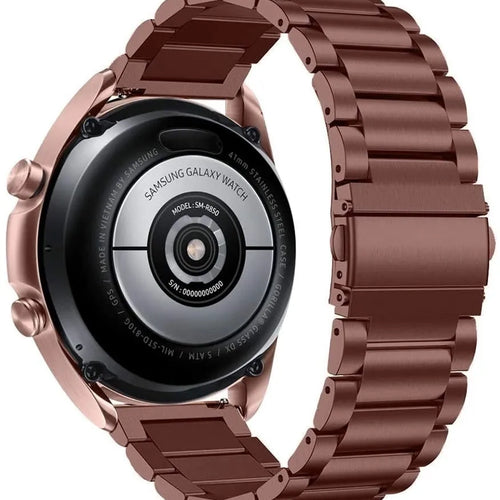 Steel Strap, bronze, on a watch, 3/4 rear view