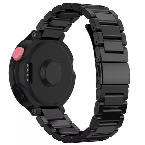 Steel Strap, black, on a watch, 3/4 rear view