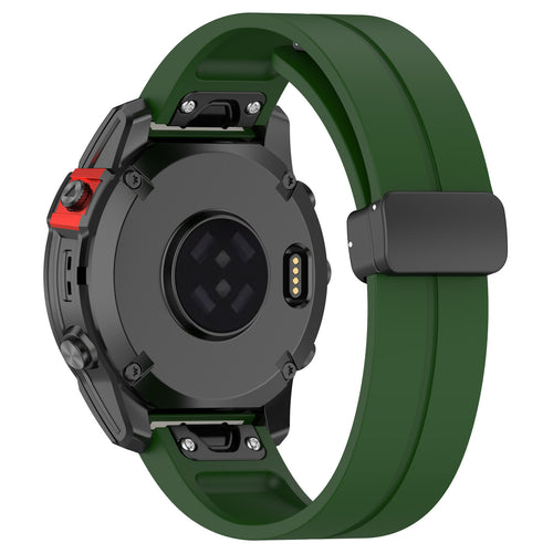 Garmin Tactix 7 Pro D-Buckle Silicone Strap (Army Green)