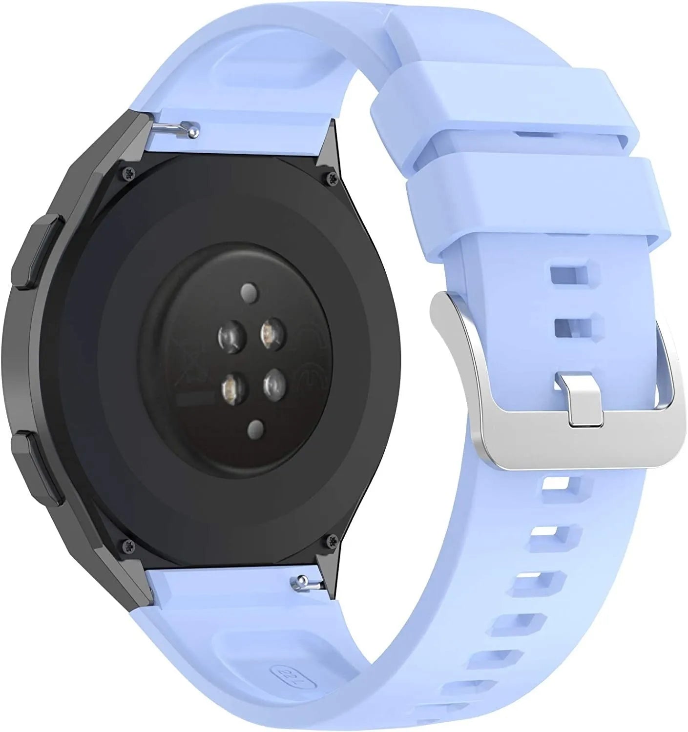 Silicone Strap, on a watch, 3/4 rear view