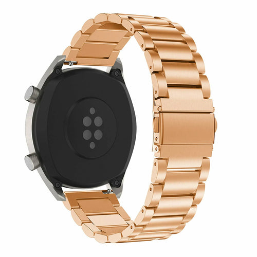 Steel Strap, rose gold, on a watch, 3/4 rear view