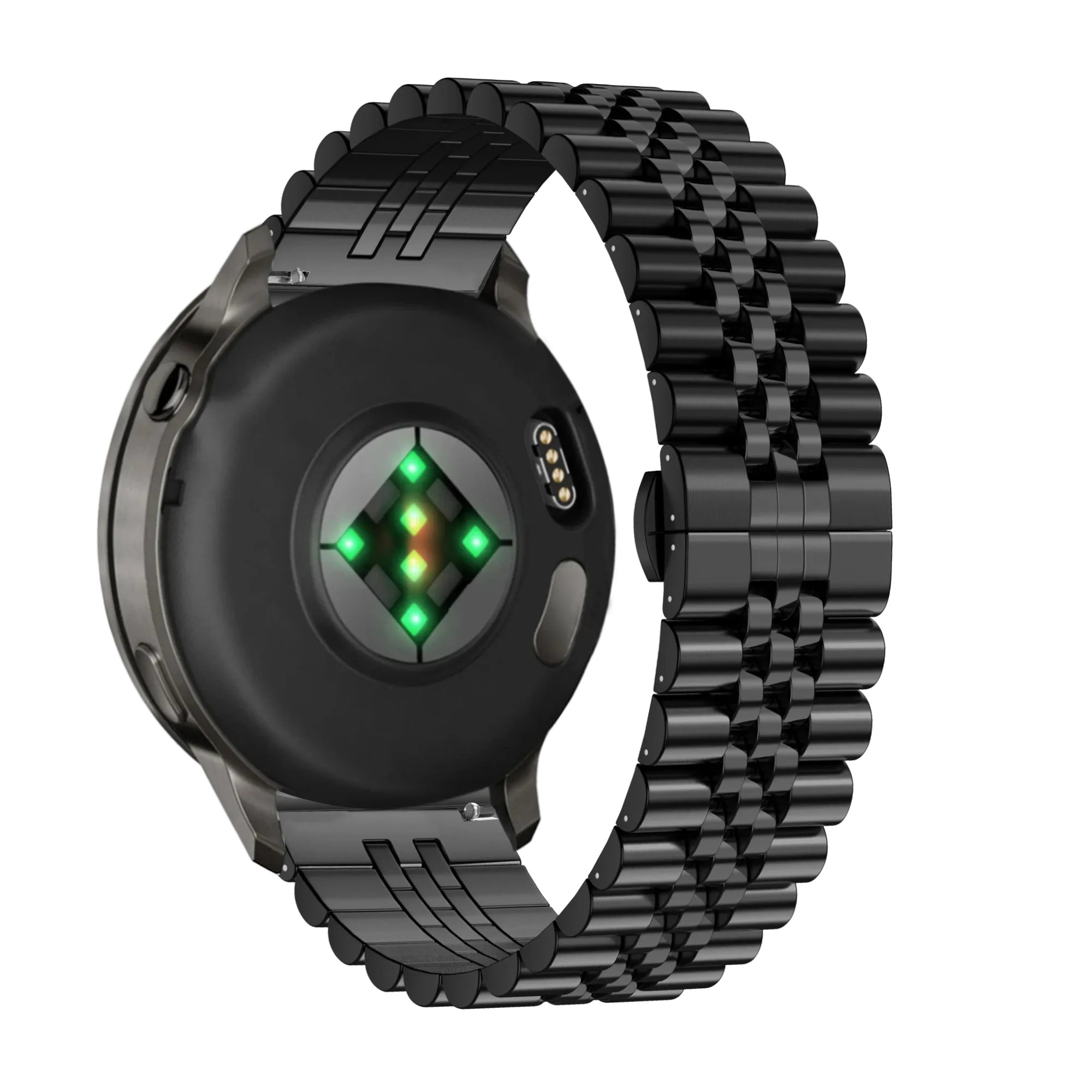 Bandz Garmin Forerunner 265s Steel Strap 'Jubilee' (Black)