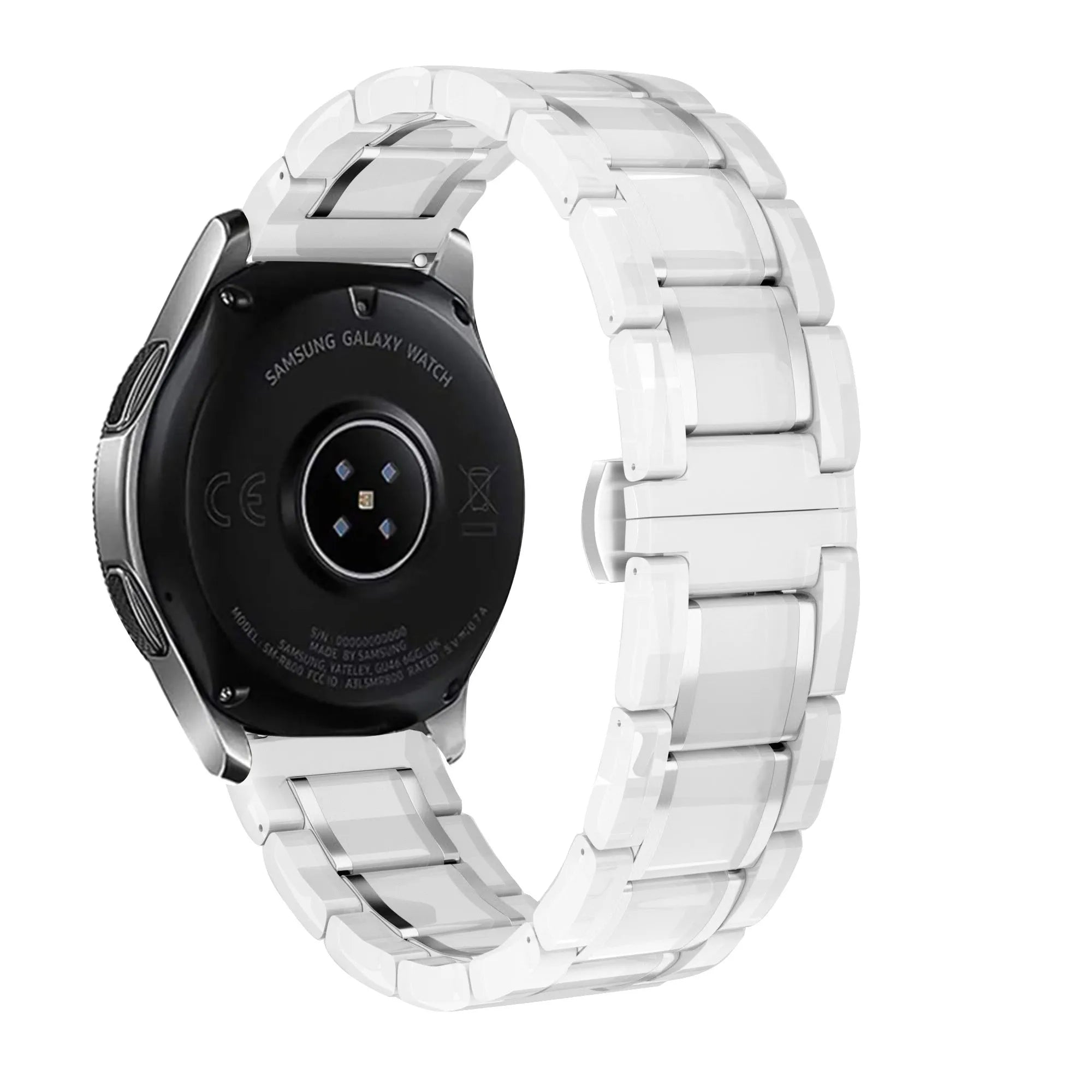Amazfit Active Ceramic Steel Strap (White/Silver)