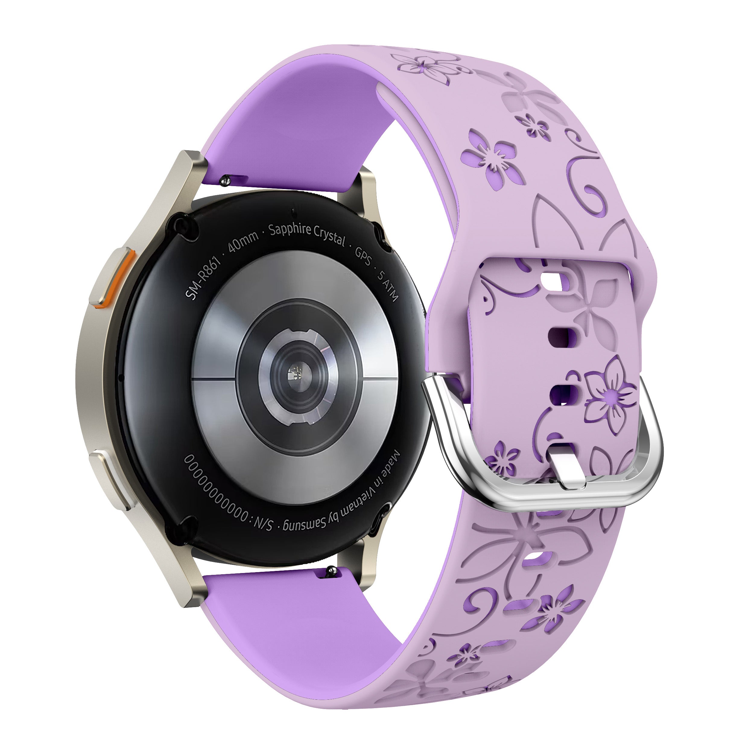 Huawei Watch GT 6 - 41mm Flower Silicone Strap (Lavender/Purple)