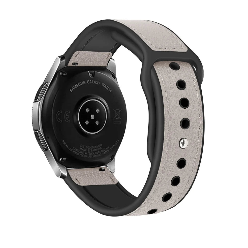 Amazfit Bip 5 Leather Hybrid Strap (White)