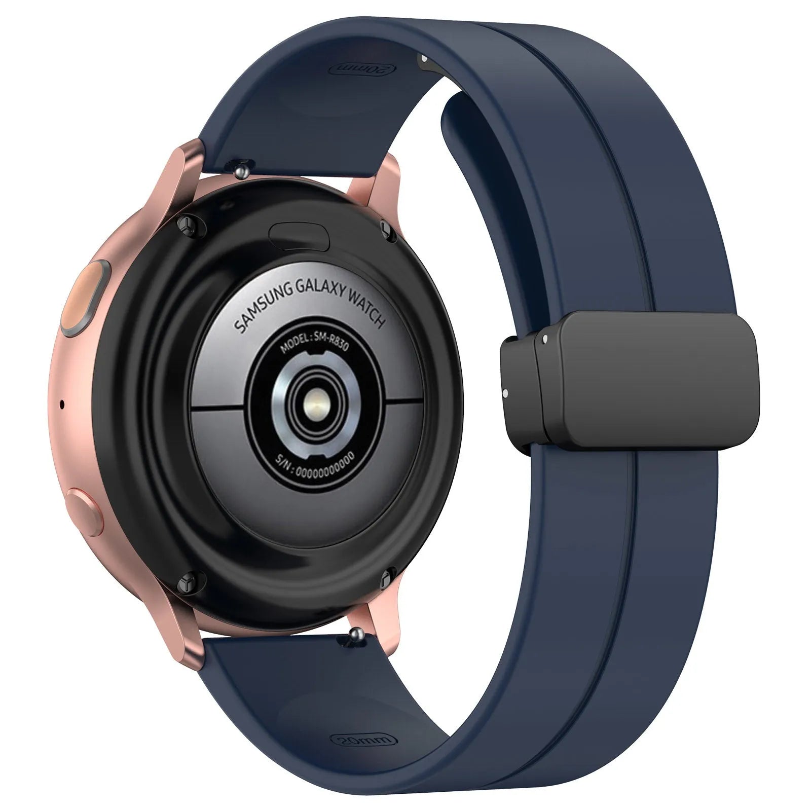 Coros Apex 2 D-Buckle Silicone Strap (Dark Blue)