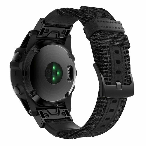 Garmin MARQ Nylon Hybrid Strap (Black)