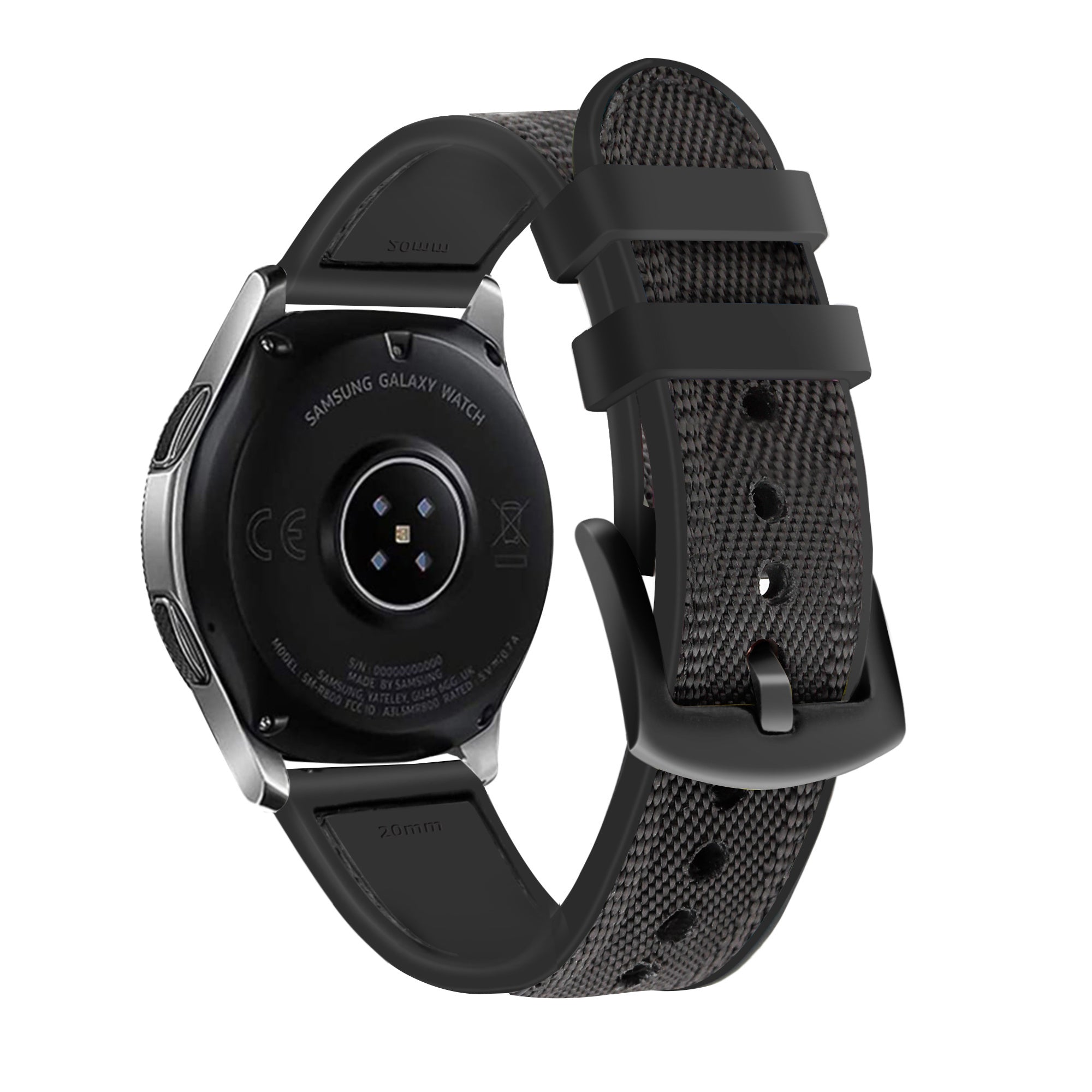 Withings ScanWatch Nova Nylon Hybrid Strap (Black)