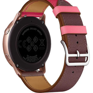 Leather Strap 'Duo', on a watch, 3/4 rear view