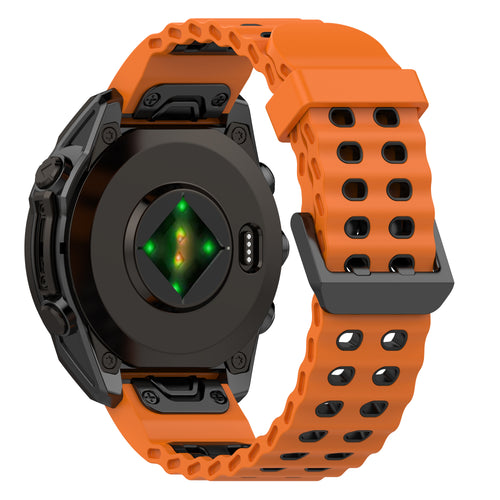 Garmin Fenix 5x / 6x Wave Sport Strap (Orange/Black)