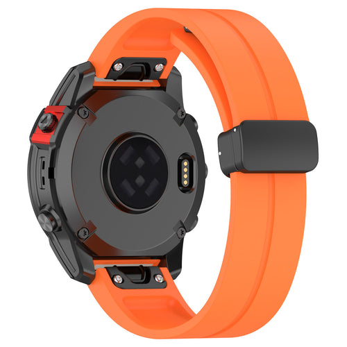 Garmin D2 Mach 2 - 47mm D-Buckle Silicone Strap (Orange)