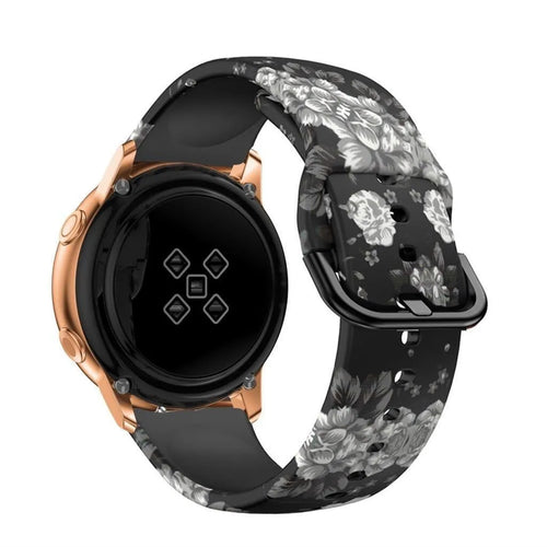 Print Silicone Strap, on a watch, 3/4 rear view