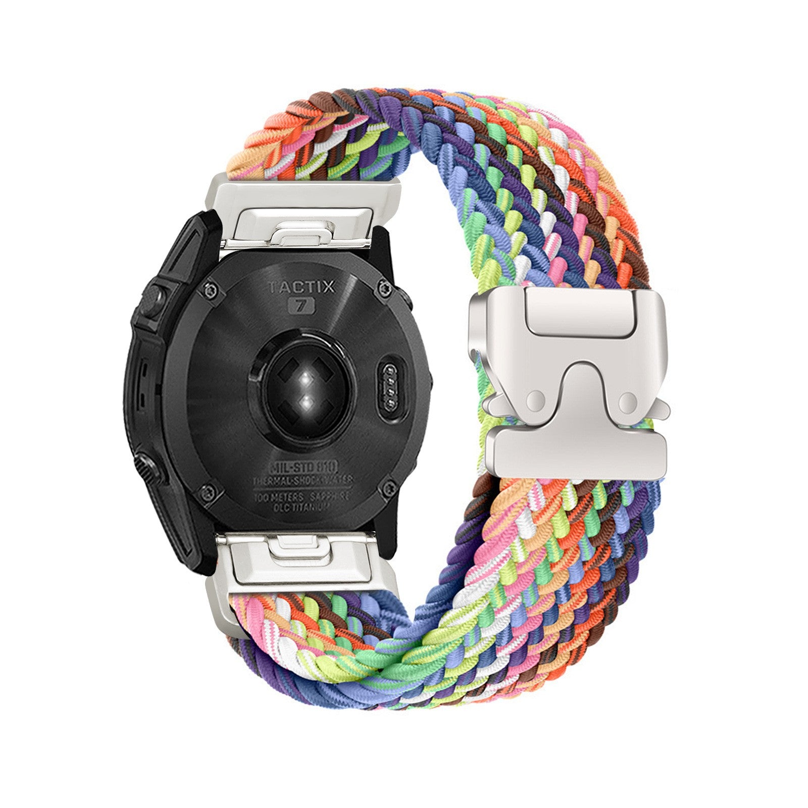 Garmin Instinct 2s Braided Strap P-Buckle (Rainbow)