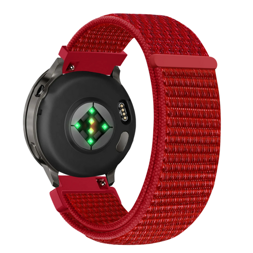 Bandz Garmin Vivomove Luxe Nylon Loop Strap (Red)