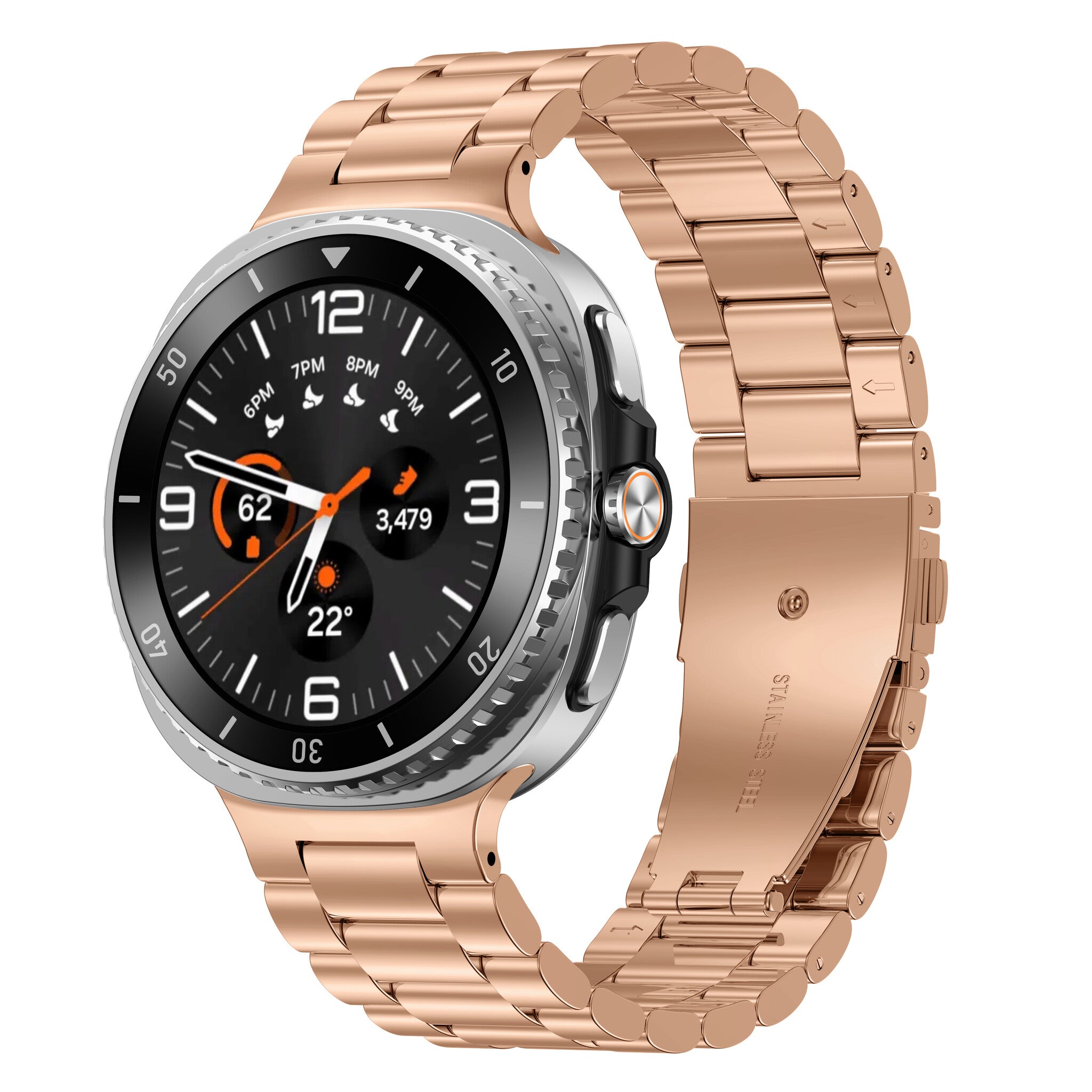 Samsung Galaxy Watch 8 - 40mm Steel Strap (Rose Gold)
