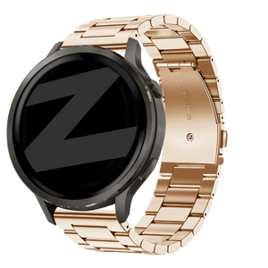 Steel Strap 'Classic', rose gold, on a watch, 3/4 rear view