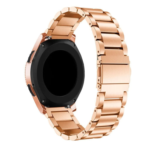 Steel Strap, rose gold, on a watch, 3/4 rear view