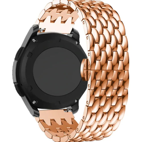 Amazfit Bip 5 Dragon Steel Strap (Rose Gold)