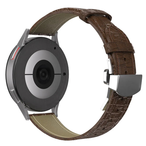 Amazfit Bip U (Pro) Luxury Leather Strap (Dark Brown)