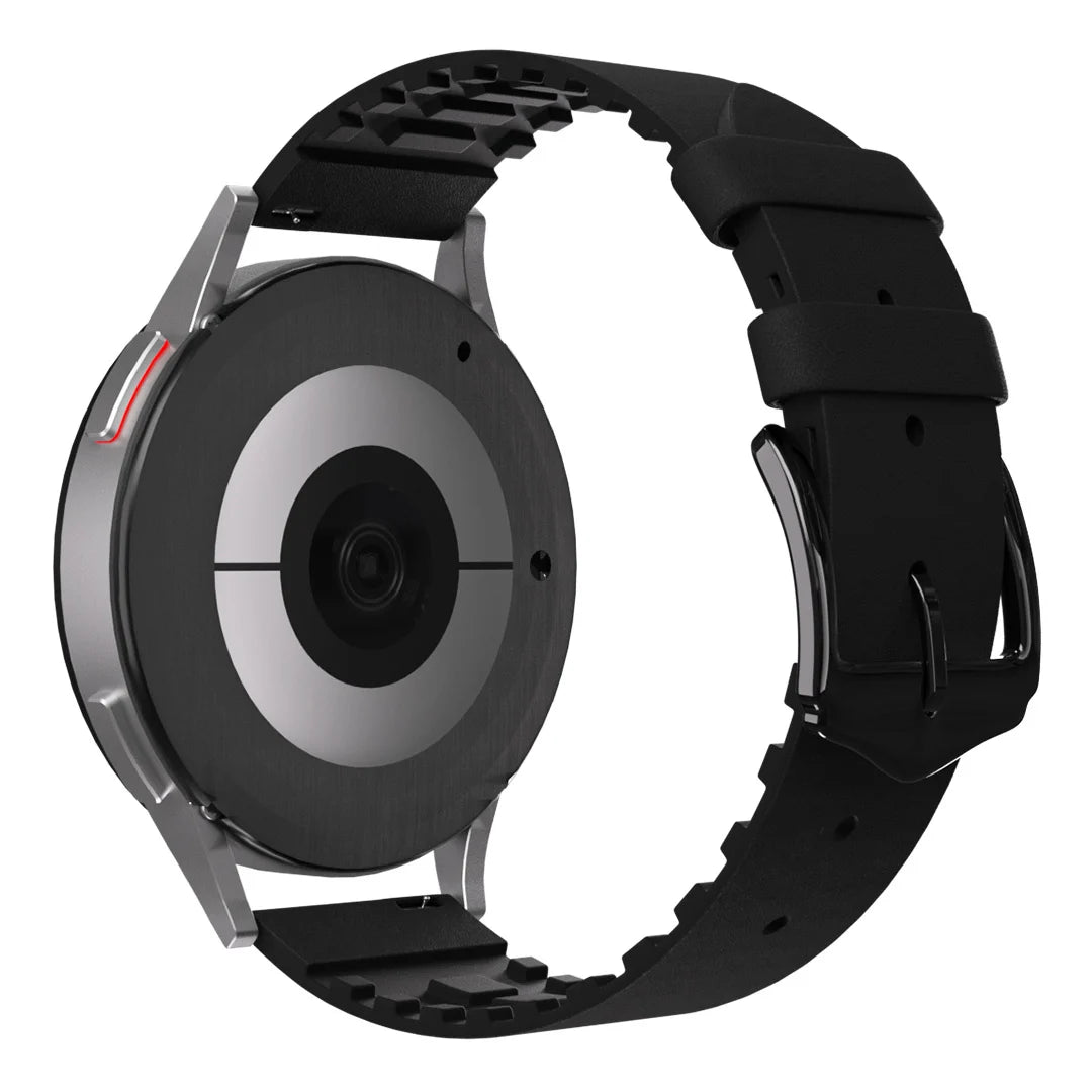 Polar Grit X Pro Silicone/Leather Strap (Black)