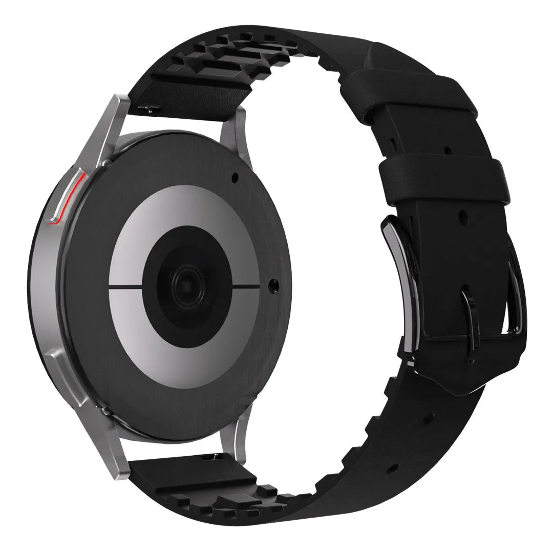Honor Magic Watch 2 Silicone and Leather Strap (Black)