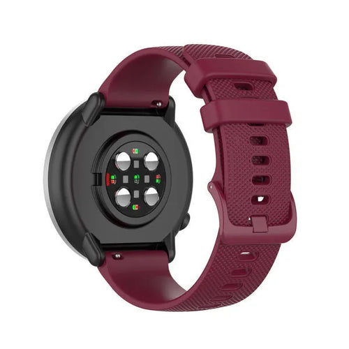 Premium Silicone Strap, on a watch, 3/4 rear view