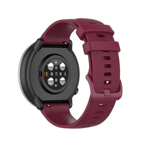 Premium Silicone Strap, on a watch, 3/4 rear view
