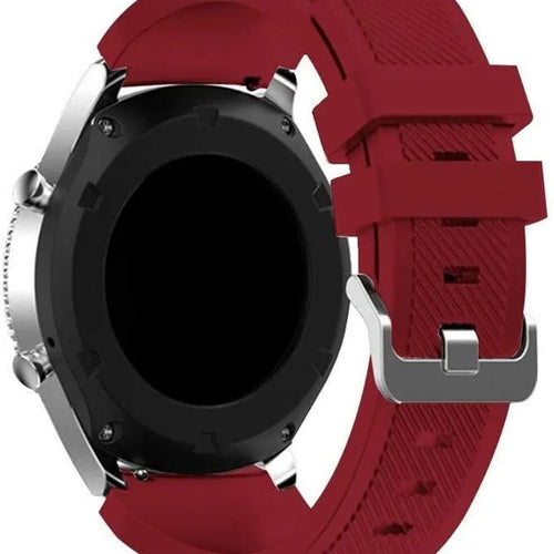 Twill Silicone Strap, on a watch, 3/4 rear view
