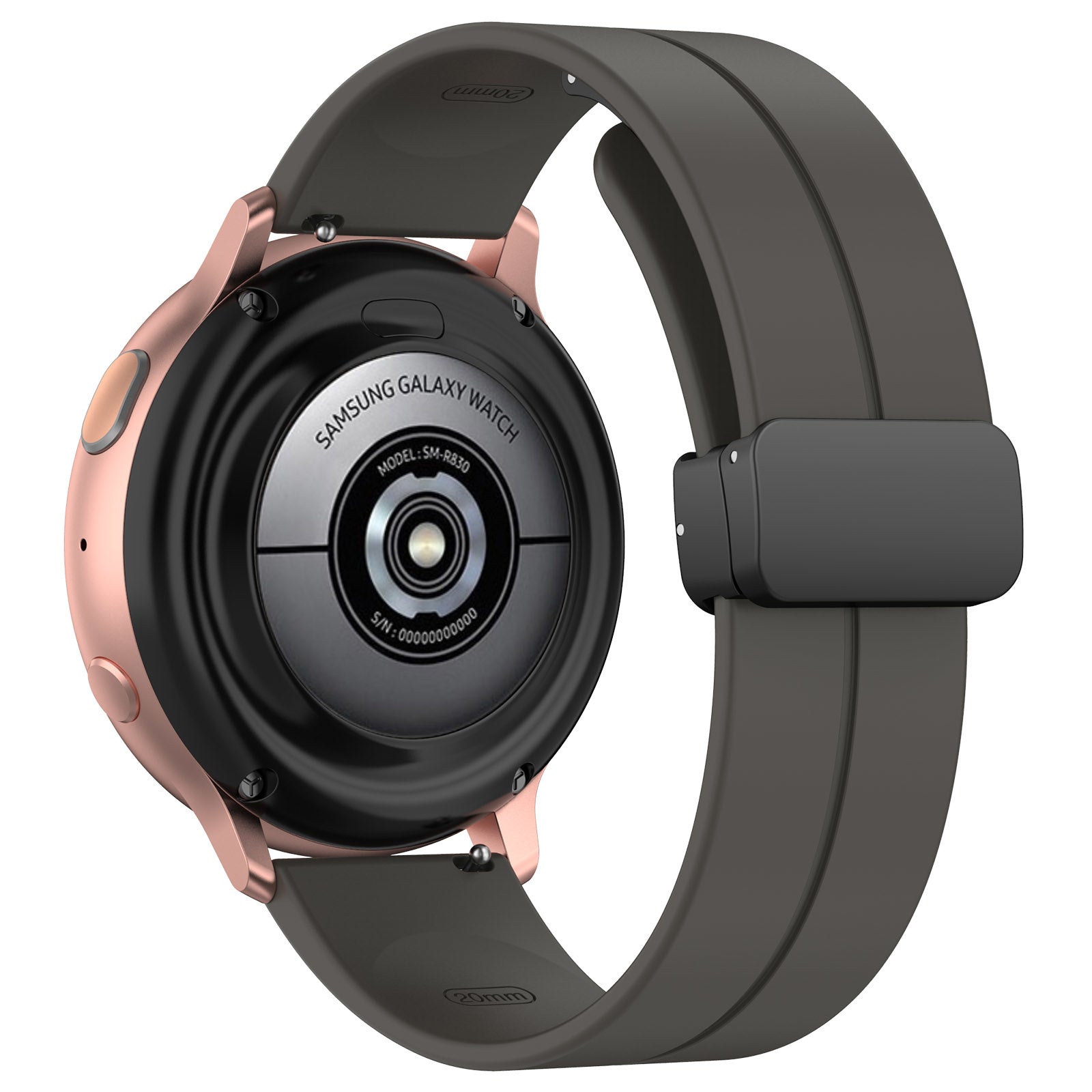 Withings ScanWatch 2 - 42mm D-Buckle Silicone Strap (Dark Grey)