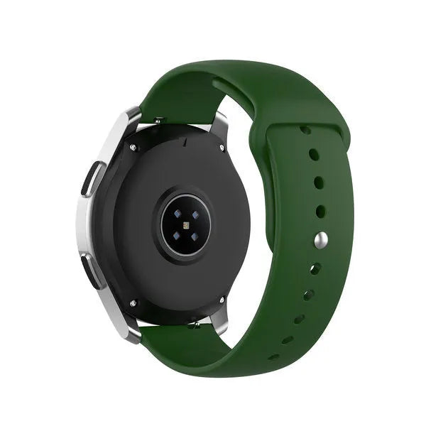Silicone Sport Strap, on a watch, 3/4 rear view