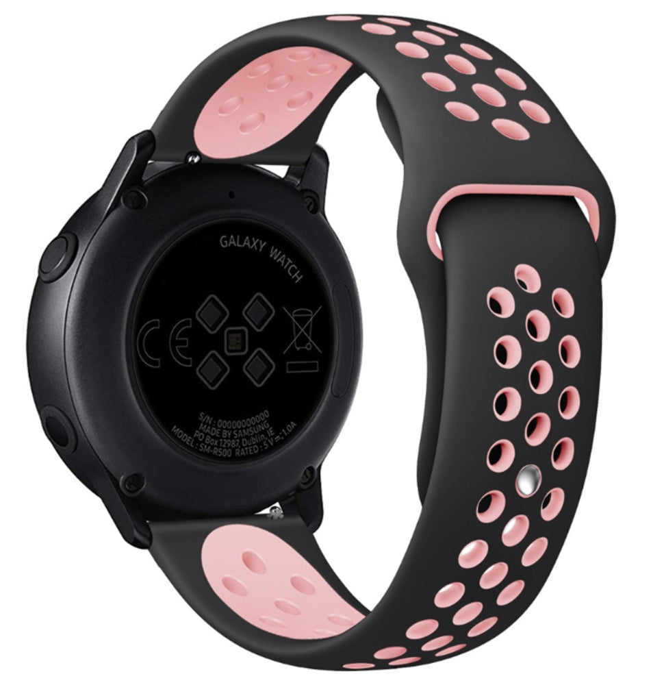 Samsung Galaxy Watch Active Sport Strap (Black/Pink)