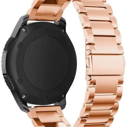 Steel Strap, rose gold, on a watch, 3/4 rear view