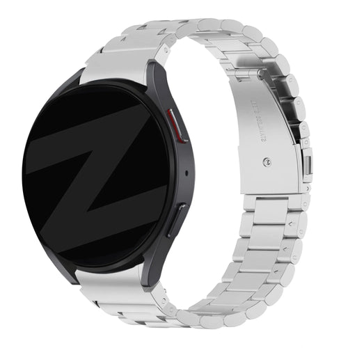 Steel Strap 'Classic', silver, on a watch, 3/4 rear view