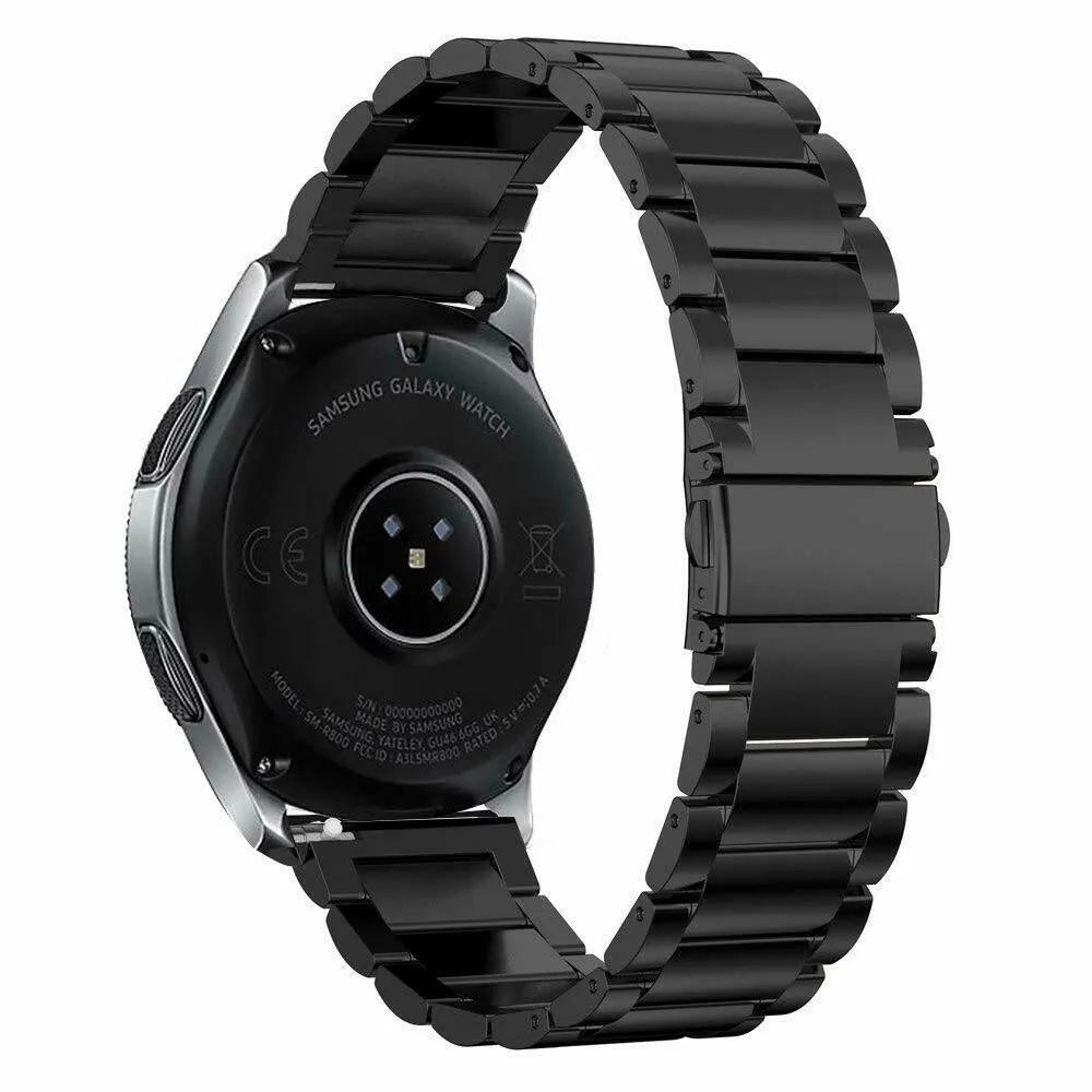 Titanium Strap, black, on a watch, 3/4 rear view