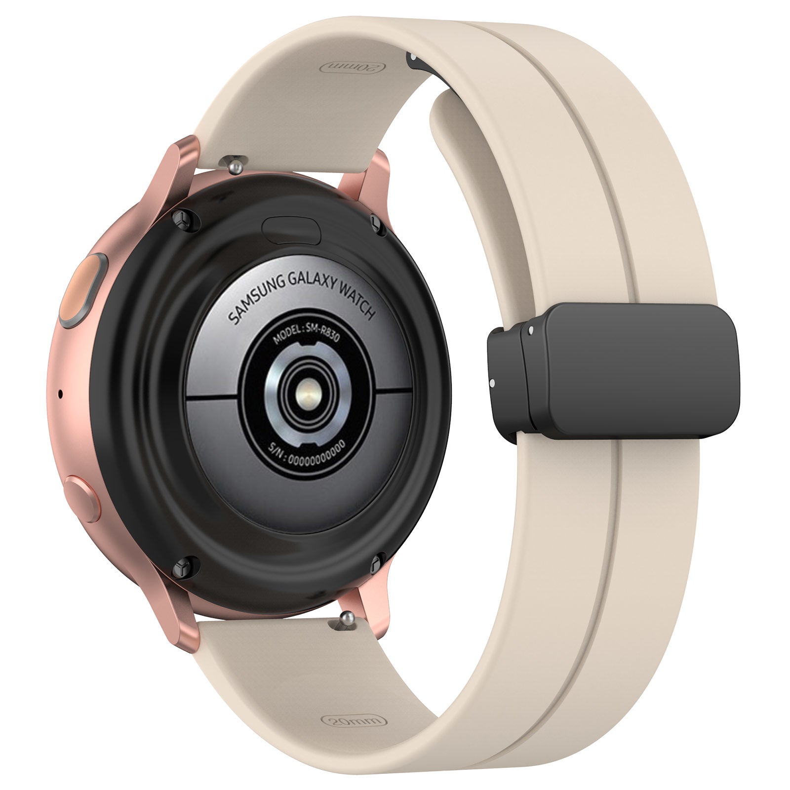 Withings ScanWatch 2 - 42mm D-Buckle Silicone Strap (Starlight)
