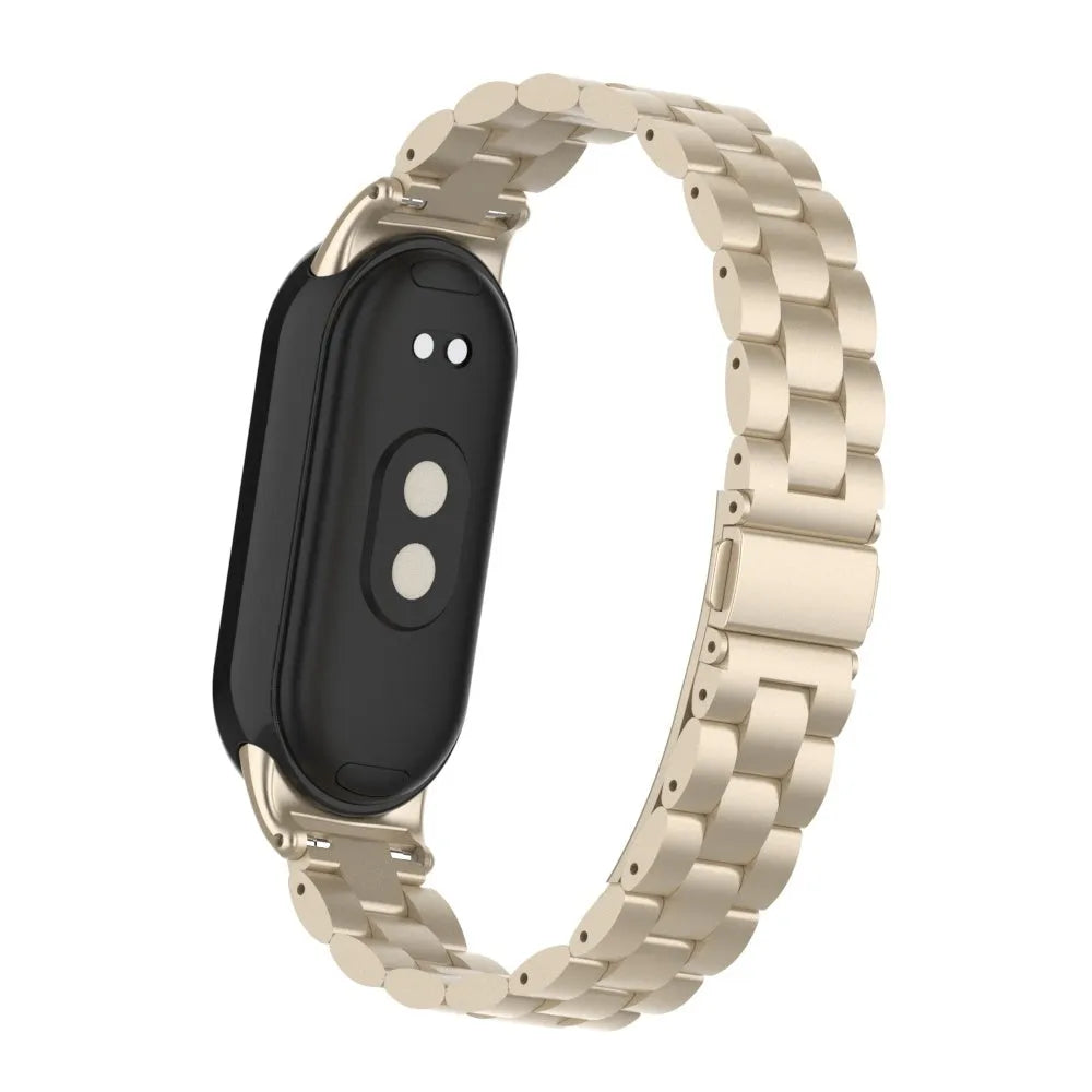 Steel Strap, starlight, on a watch, 3/4 rear view