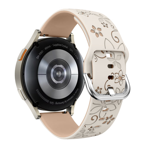 Huawei Watch GT 5 Pro - 42mm Flower Silicone Strap (Starlight/Beige)