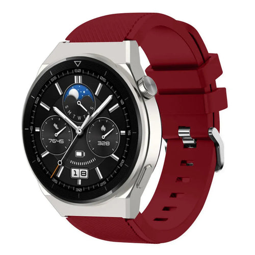 Twill Silicone Strap, on a watch, 3/4 rear view