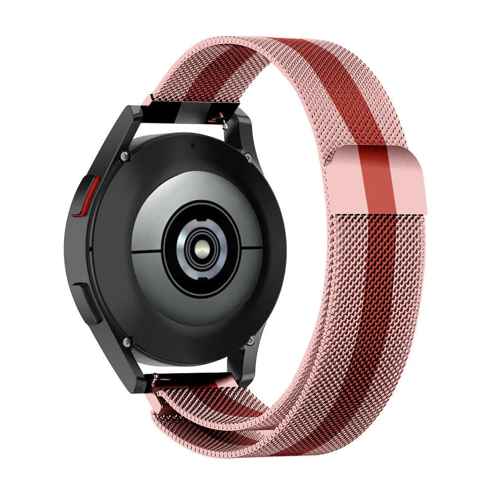 Milanese Strap, on a watch, 3/4 rear view