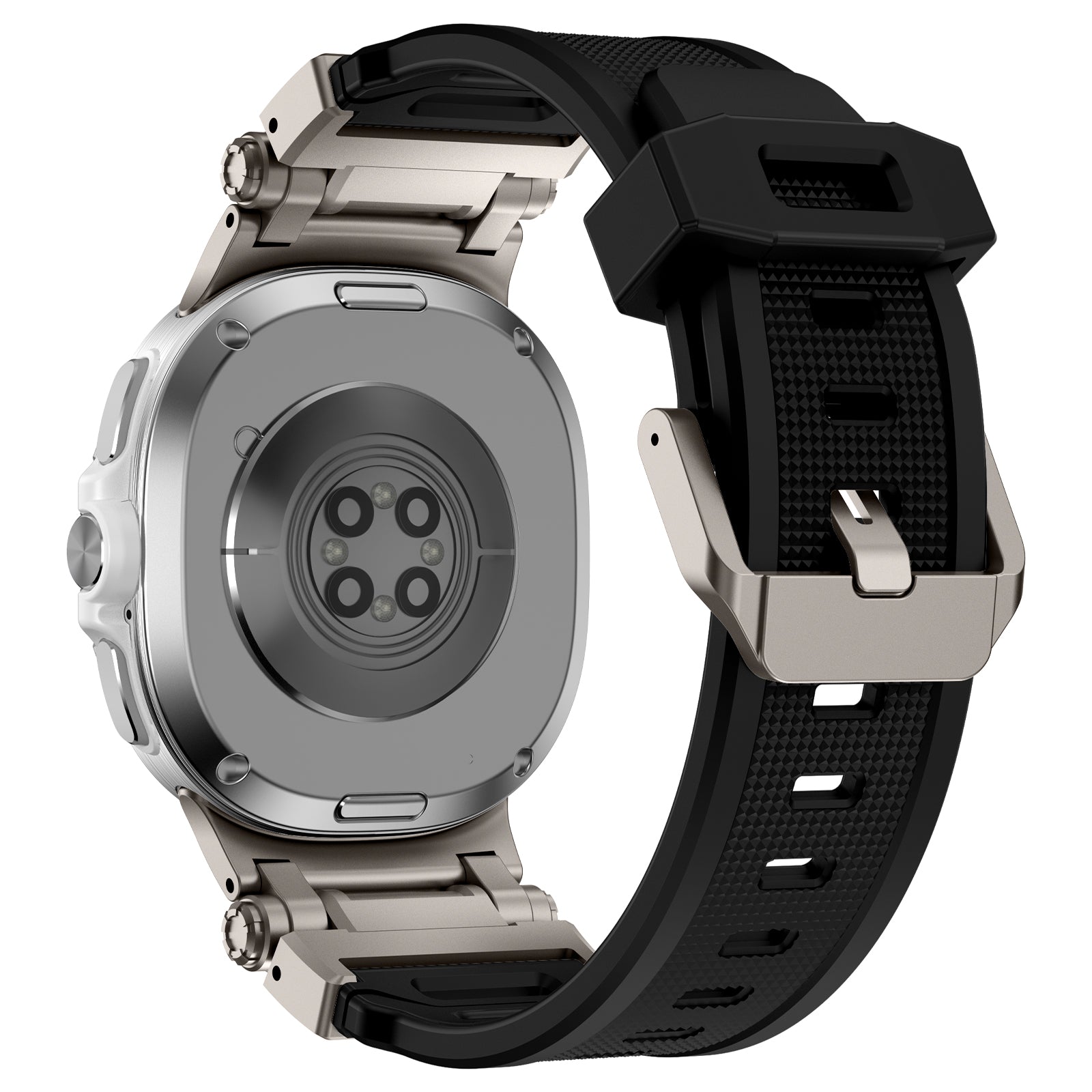 Samsung Galaxy Watch 9 - 40mm Silicone Strap 'Explorer' (Black with Titanium)