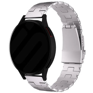 Butterfly Titanium Strap, silver, on a watch, 3/4 rear view