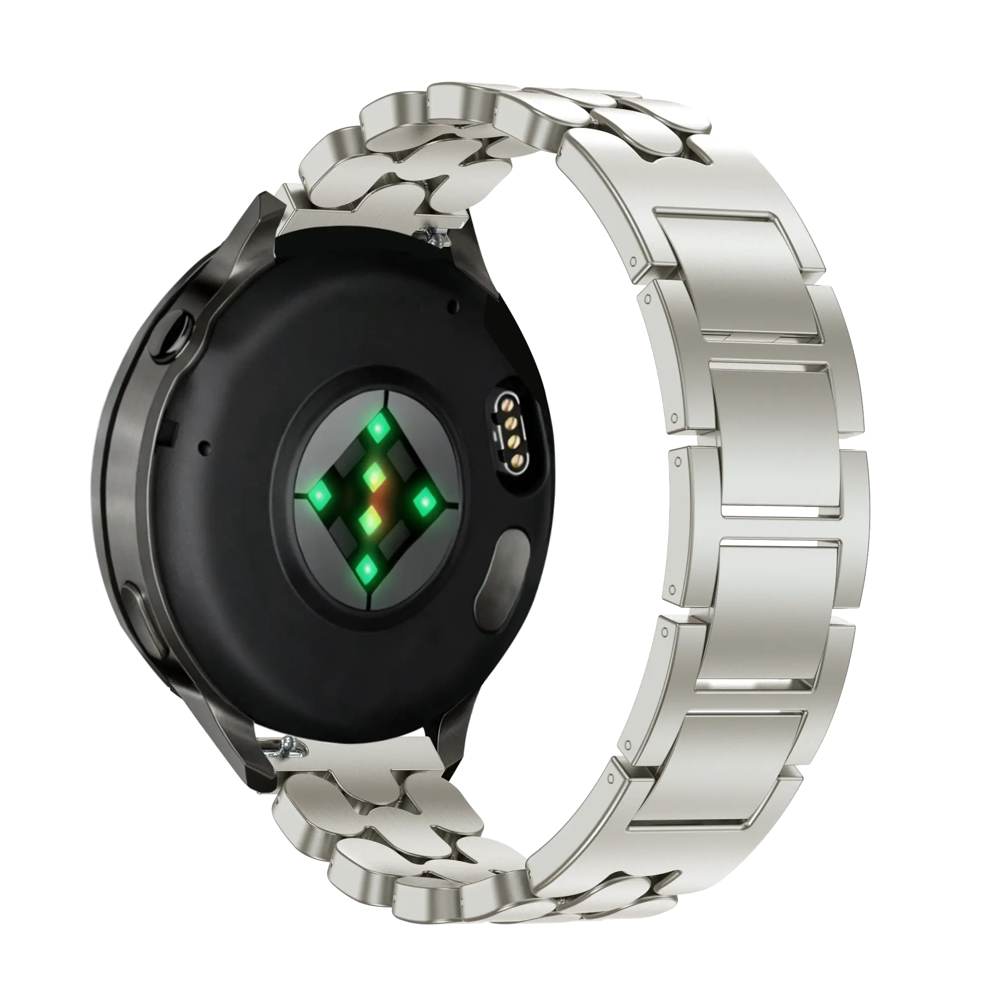 Bandz Garmin Vivomove 3s Steel Strap 'Oval' (Starlight)