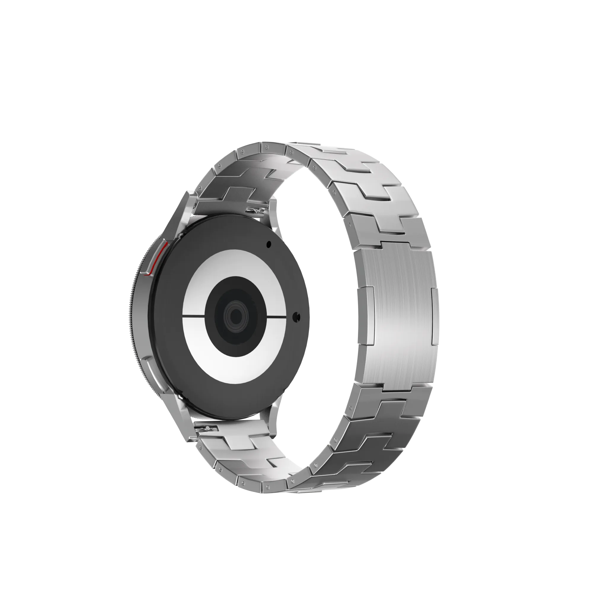 Amazfit Active Max Titanium Grain Strap (Flat Clasp) (Silver)