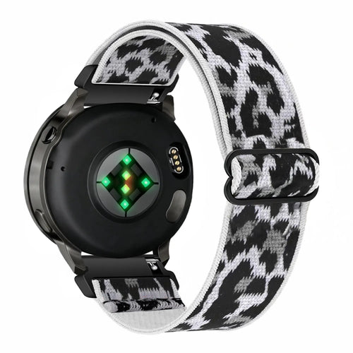 Bandz Gard Pro Health Smartwatch 3 - 41mm Elastic Nylon Strap (White Leopard)