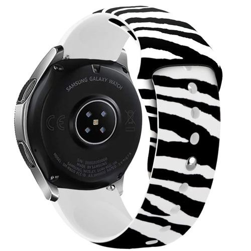 Print Silicone Strap, on a watch, 3/4 rear view