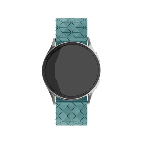 Oppo Watch X3 Silicone Strap Hexagons (Grey-Blue)