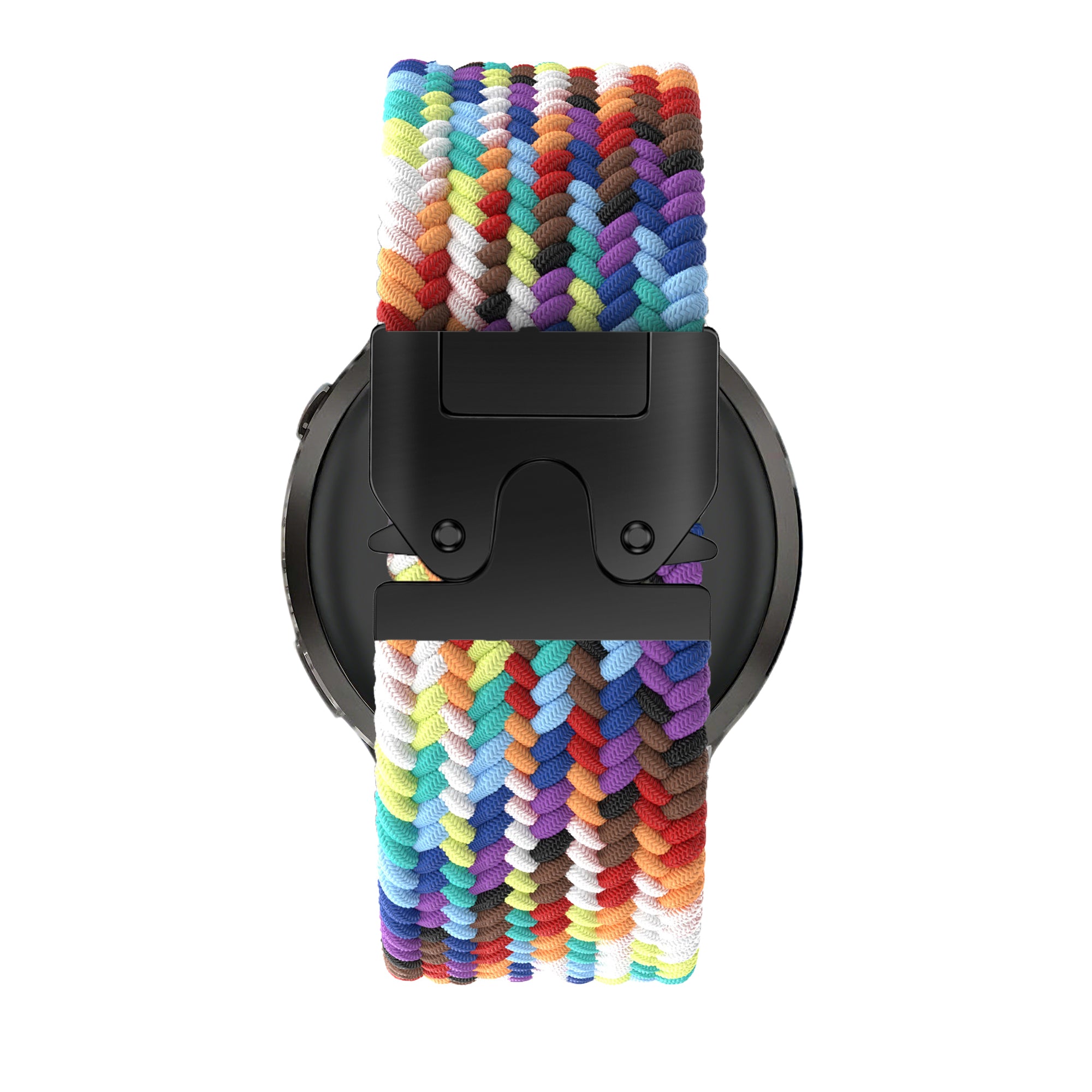 Bandz Garmin Venu 4 - 41mm Braided Strap 'Parachute' (Rainbow)